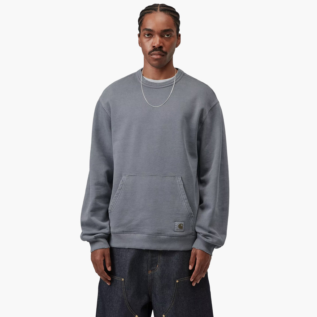 Carhartt WIP Torion Sweat Office Blue Grind Washed