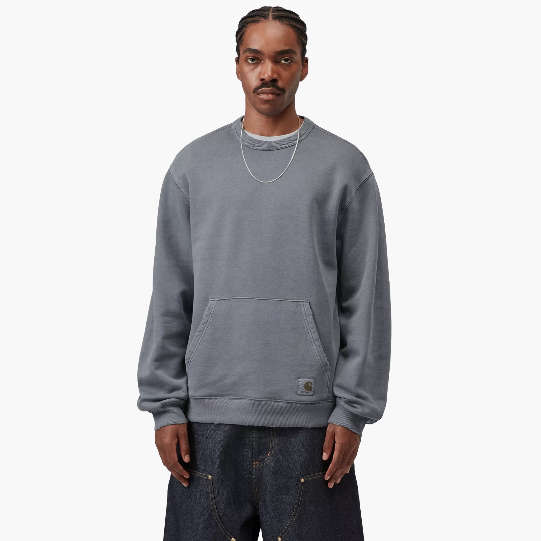 Carhartt WIP Torion Sweat Office Blue Grind Washed