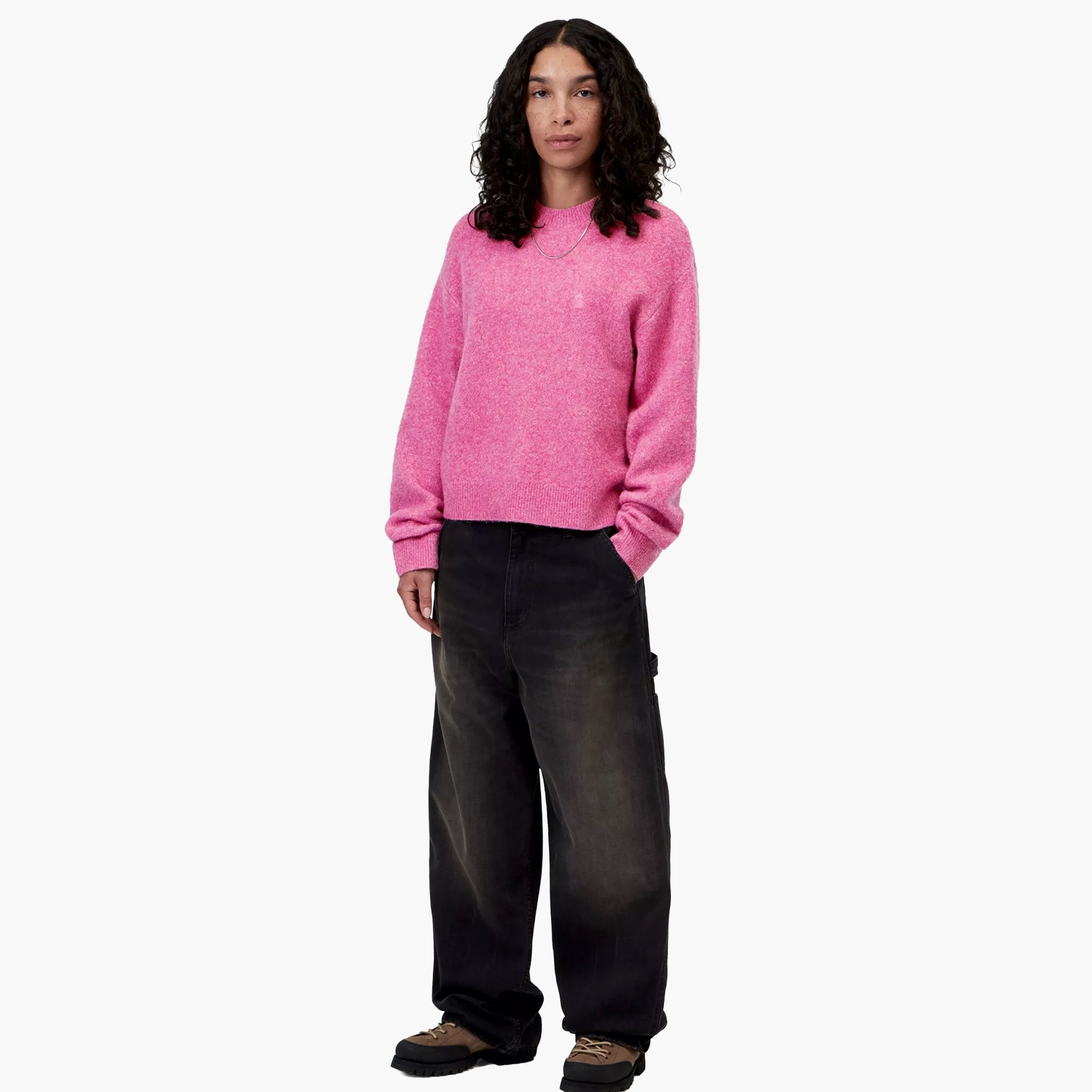 Carhartt WIP Women Curtis Sweater - Tangled Hortensia