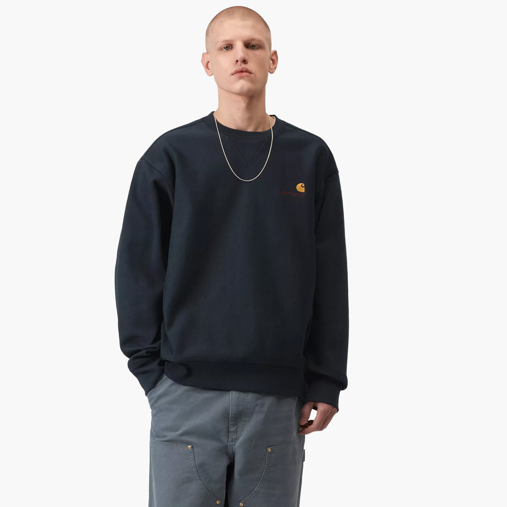 Carhartt WIP American Script Sweat Deep Night