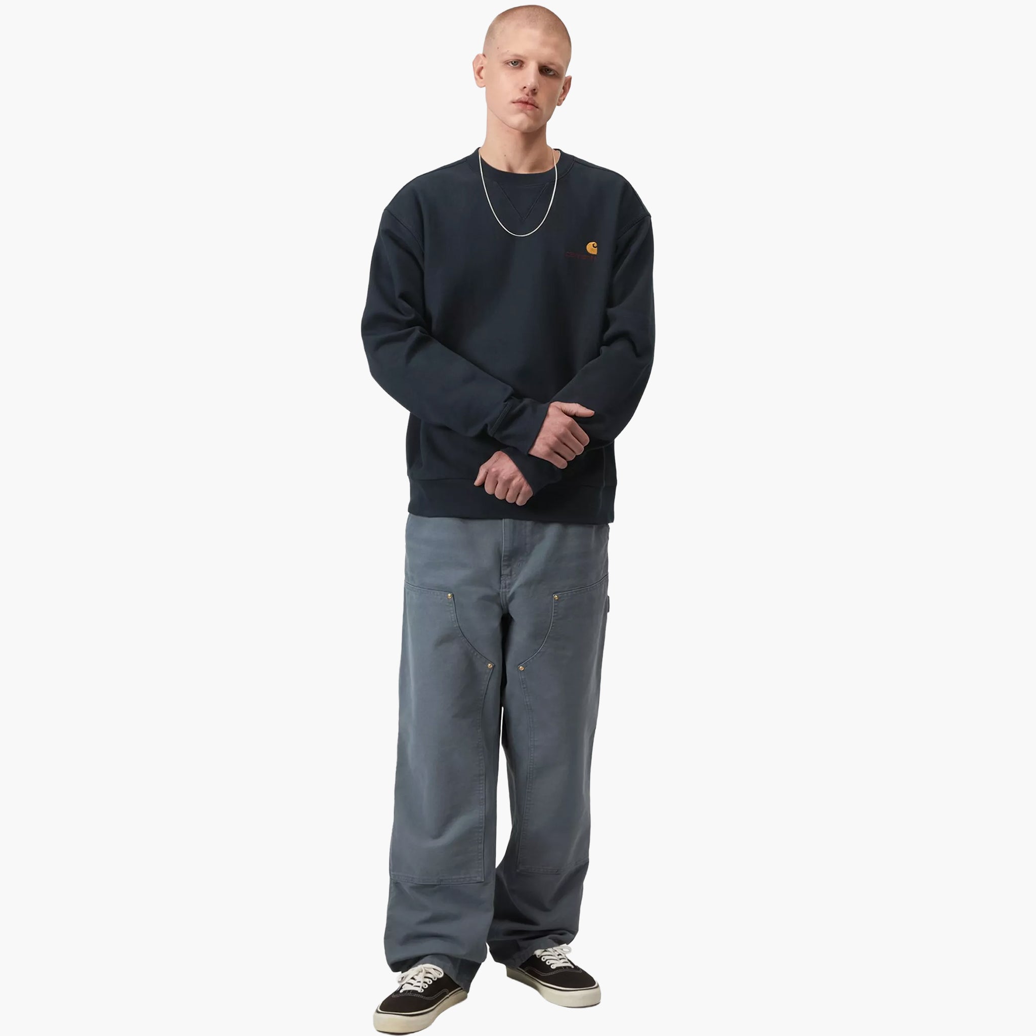 Carhartt WIP American Script Sweat Deep Night