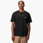 Carhartt WIP Chase T-Shirt Schwarz Gold