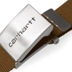 Carhartt Wip Clip Belt Chrome Hamilton Brown