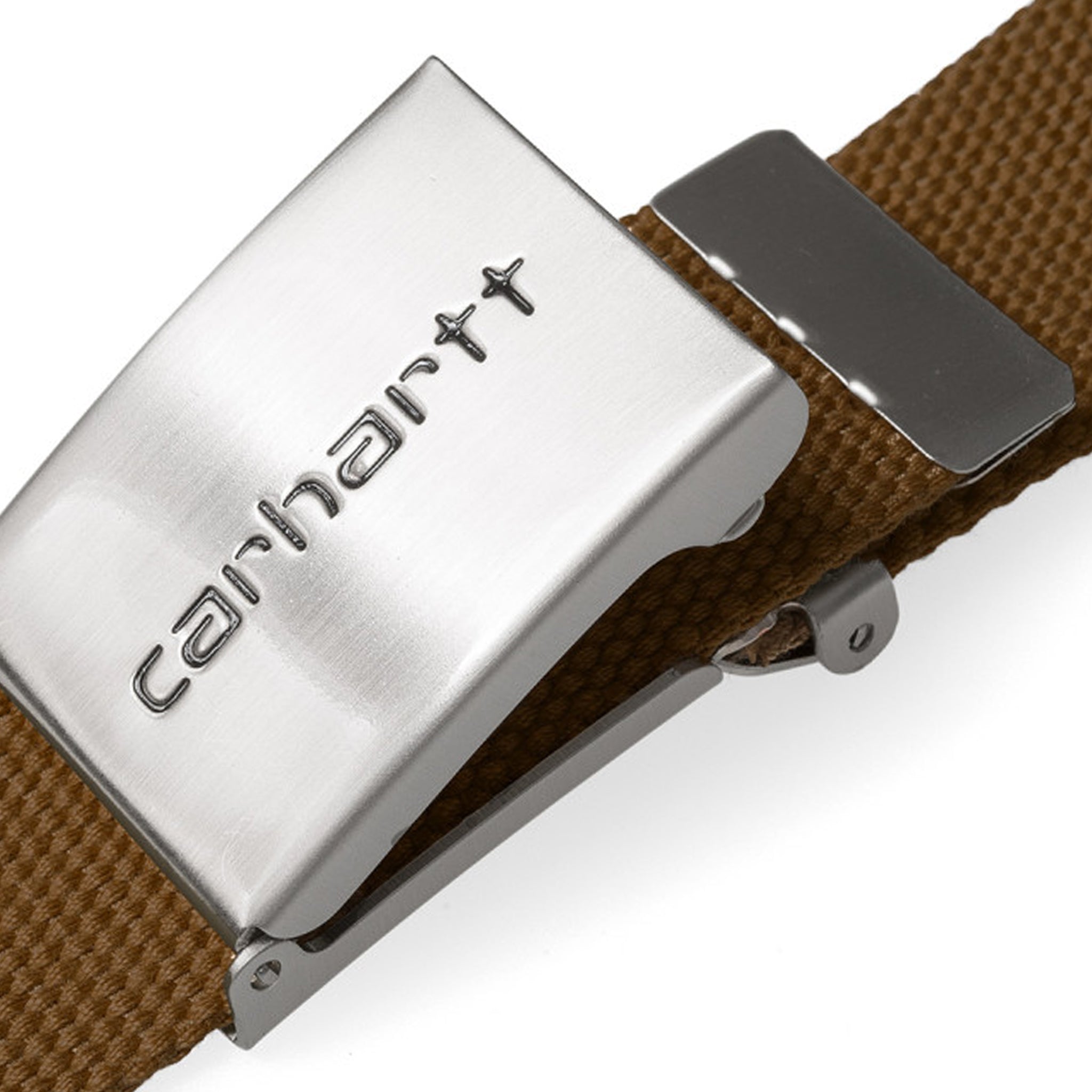 Carhartt Wip Clip Belt Chrome Hamilton Brown