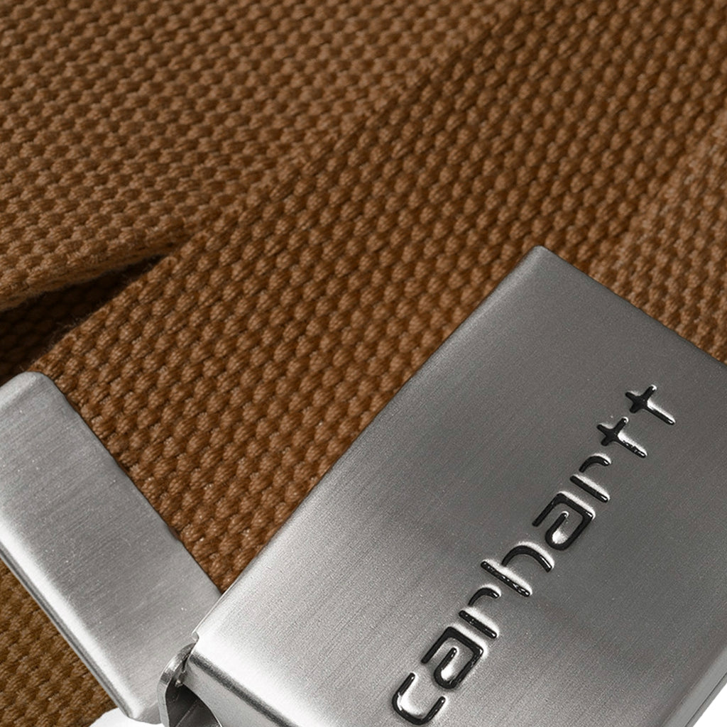 Carhartt Wip Clip Belt Chrome Hamilton Brown