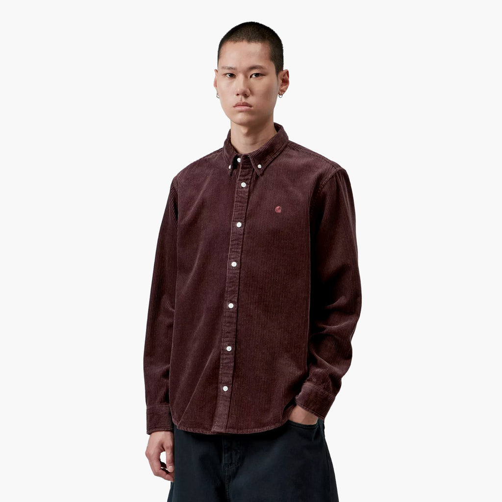 Carhartt WIP L/S Madison Cord Shirt - Amarone