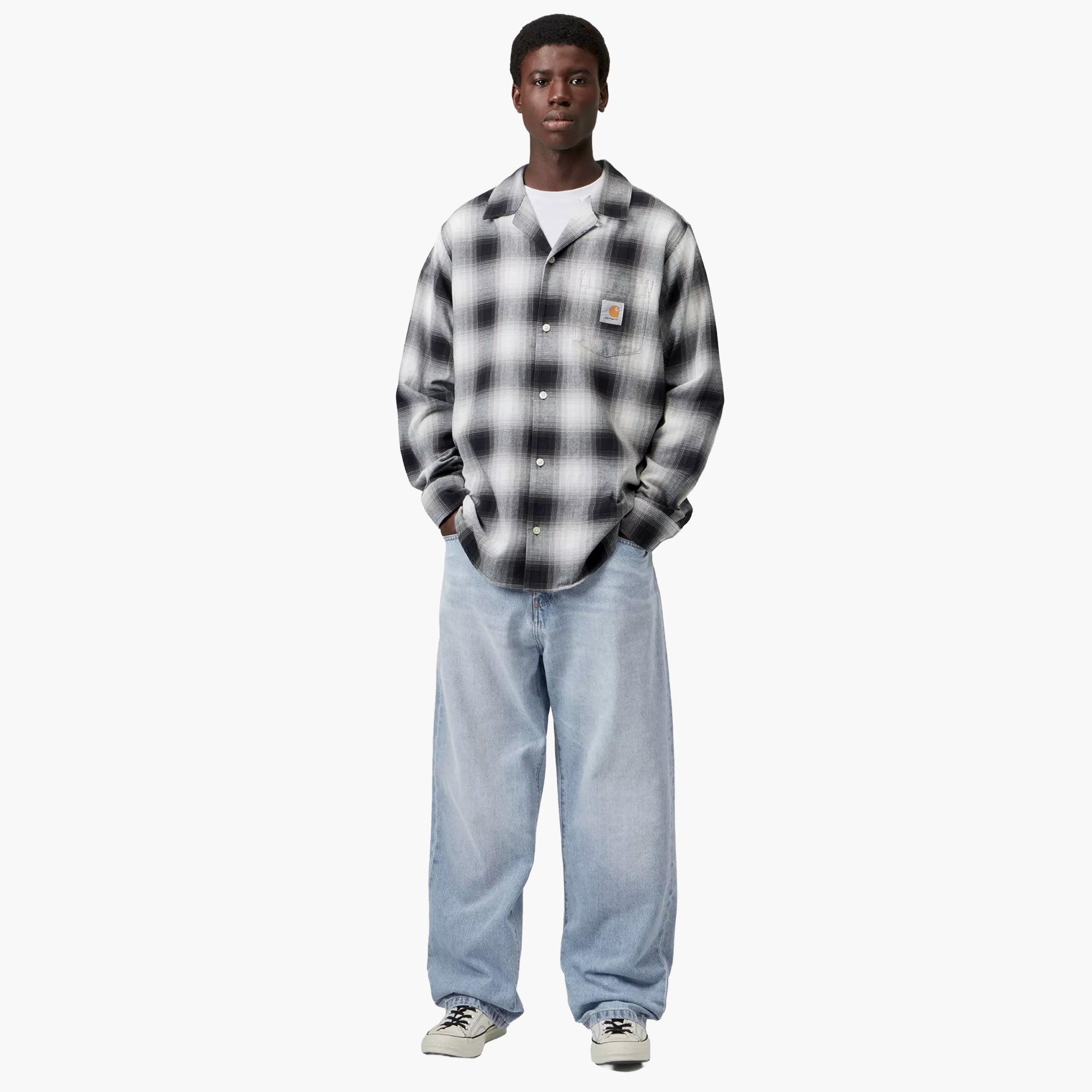 Carhartt WIP Landon Pant Blue - Heavy Worn Bleached
