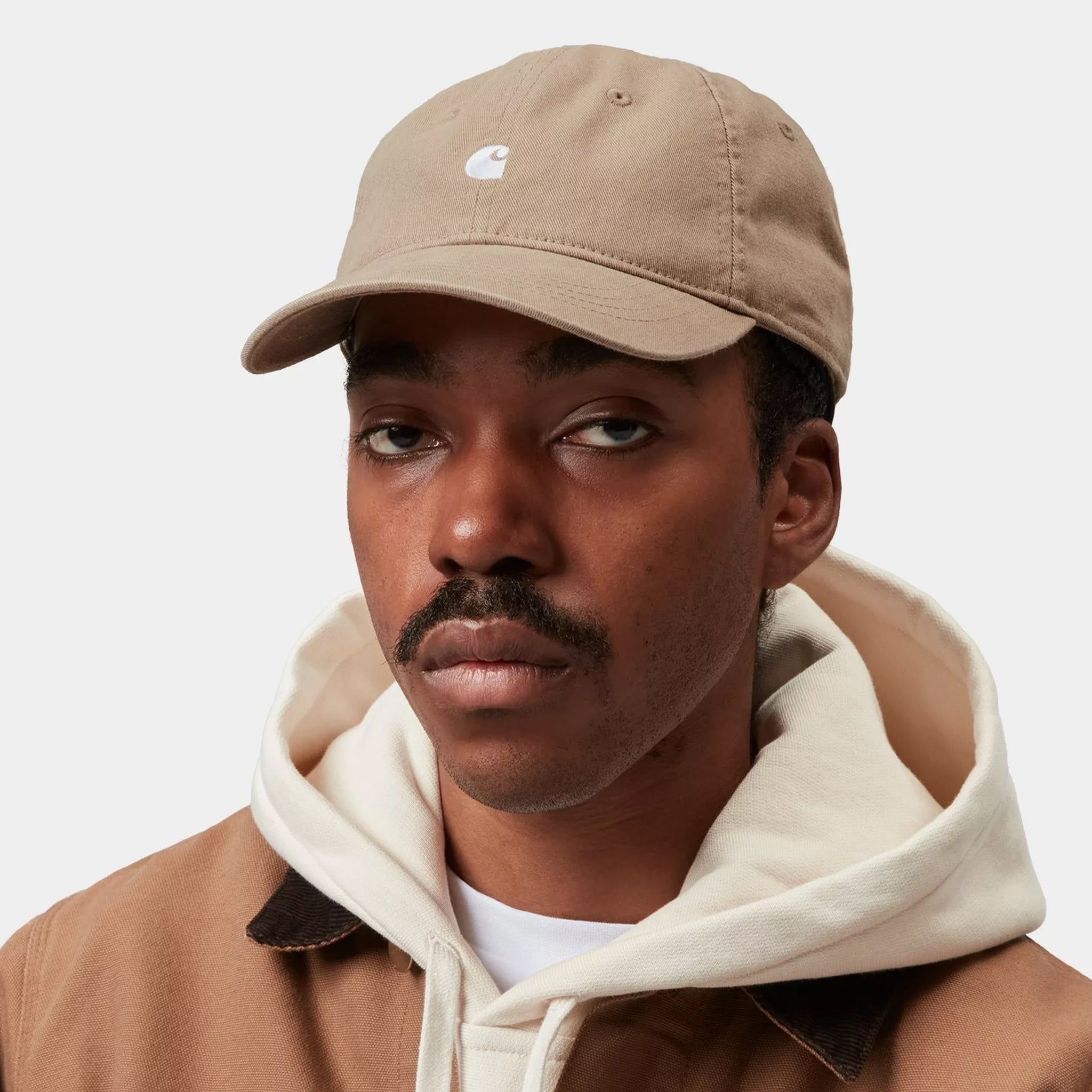 Carhartt Wip Madison Logo Cap Leather White