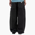 Carhartt WIP Women's Brandon Double Knee Pant - Black Stone Washed