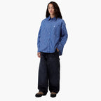 Carhartt WIP Damen LS Gowan Shirt Stripe Lapis