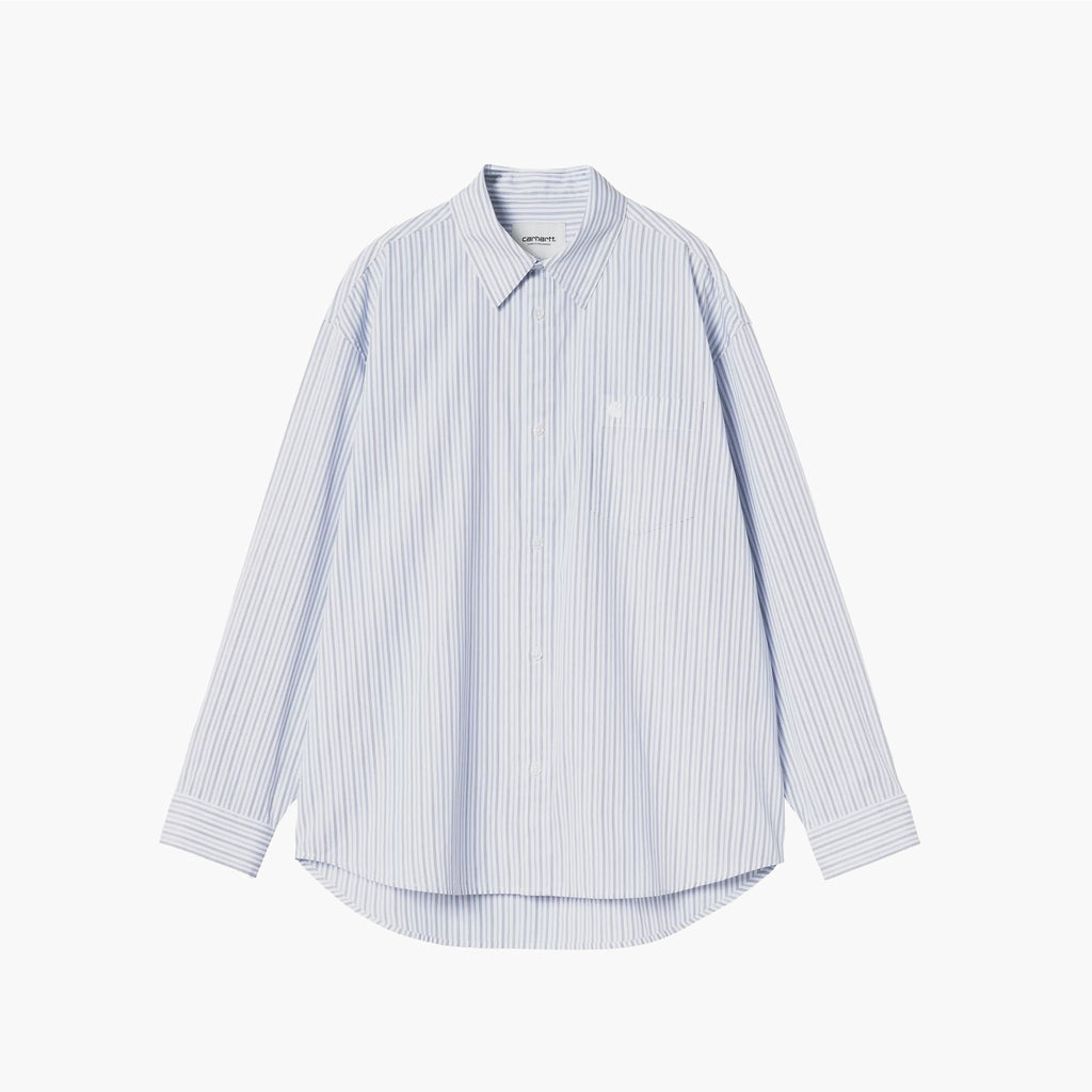 Carhartt Wip Damen LS Keene Shirt Stripe White