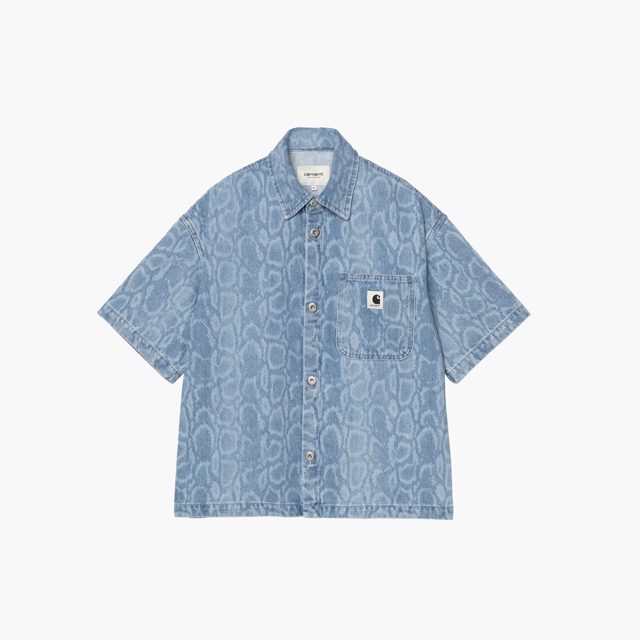 Carhartt WIP Women's S/S Snake Lovilia Shirt - Snake Camo