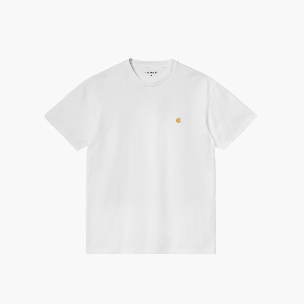 Carhartt WIP Chase T-Shirt Weiß Gold