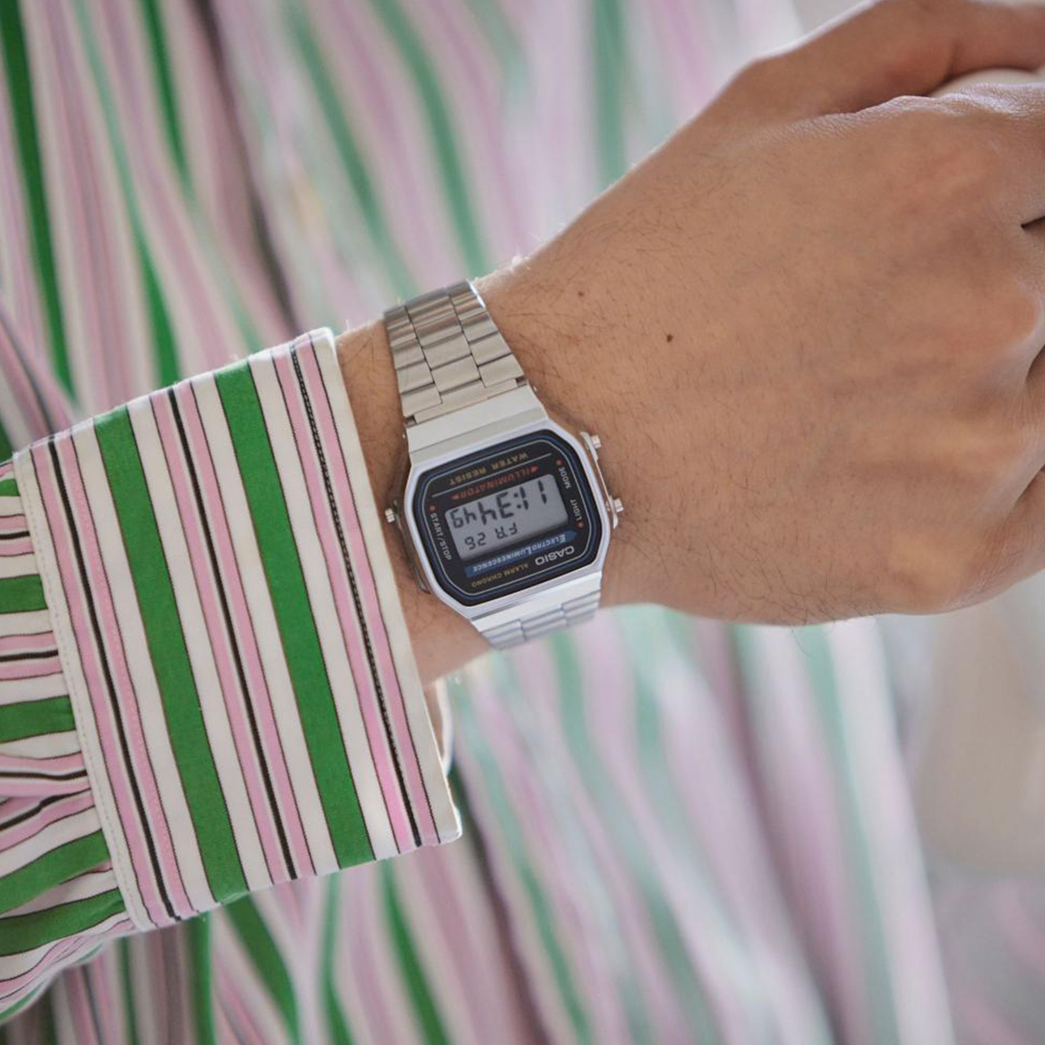 Casio Vintage A168WA-1 Silver Black