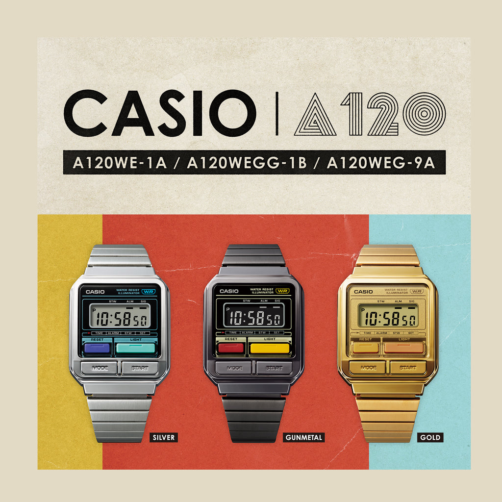 Casio Vintage A168WEGB-1B Schwarz Gold