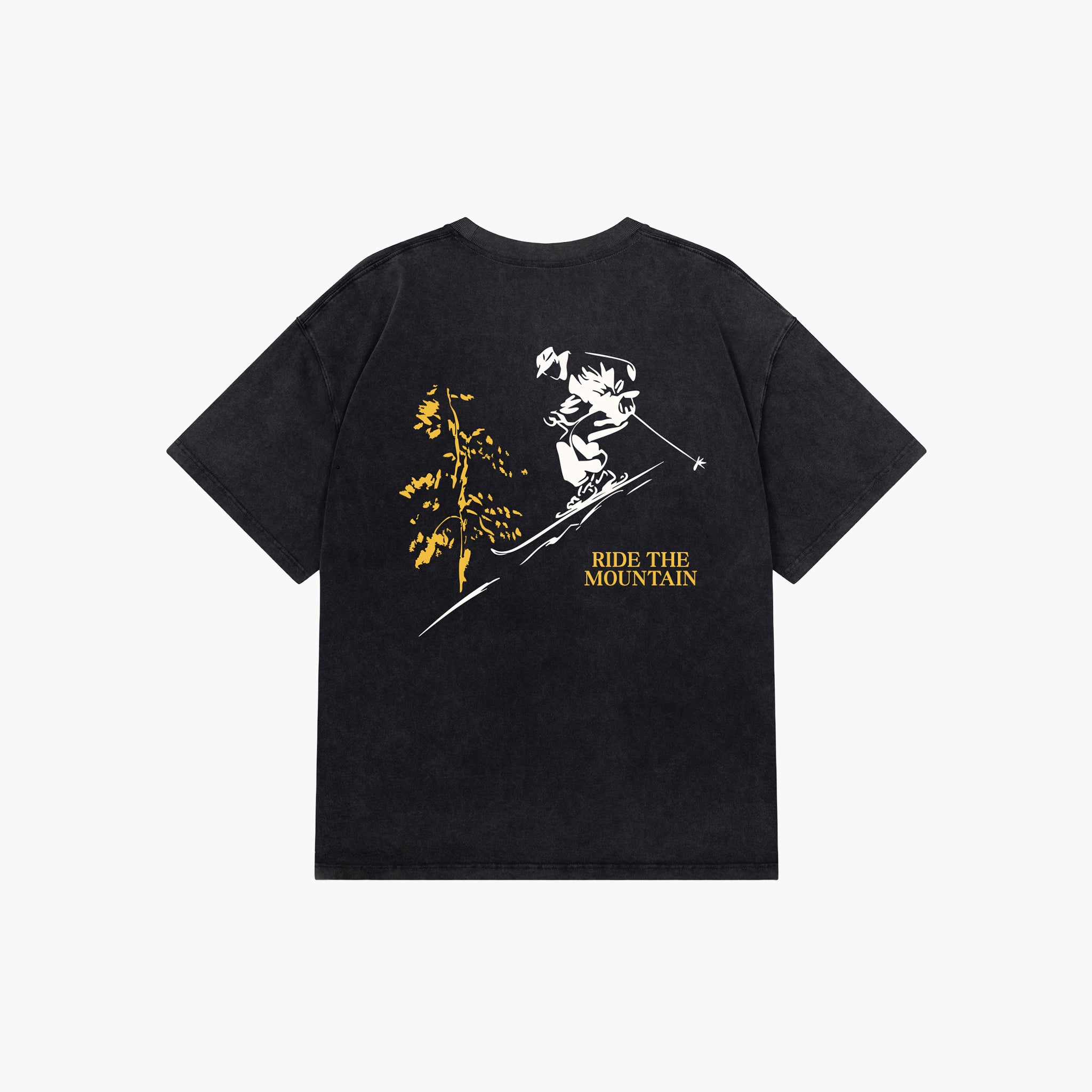 Collectiq Ride the Mountain T-Shirt - Faded Black