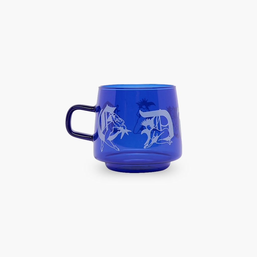 Glass Coffee Cup Blue Kinbaku