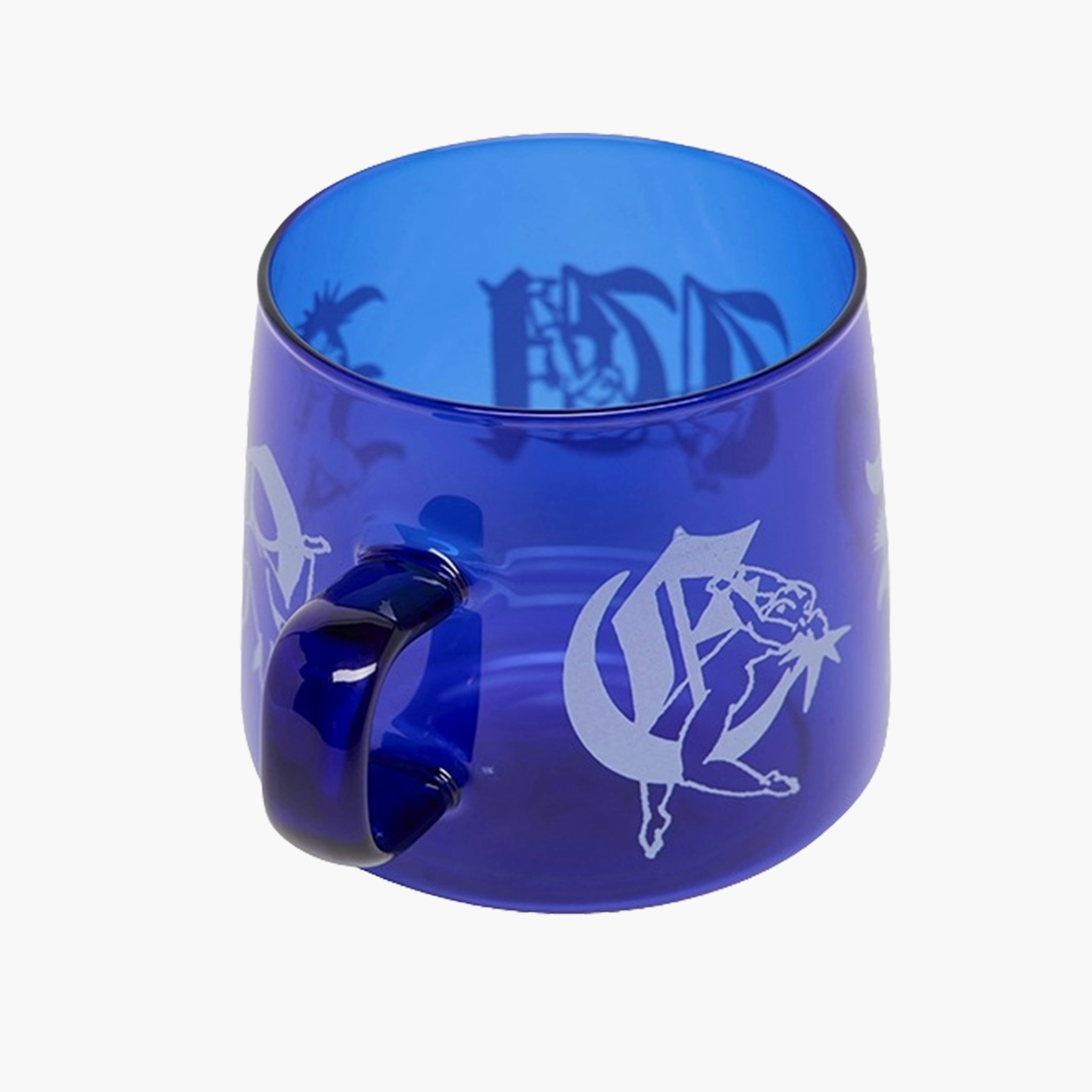 Glass Coffee Cup Blue Kinbaku