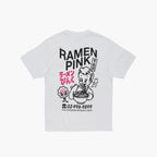 Edwin Ramen Pink T-Shirt - White