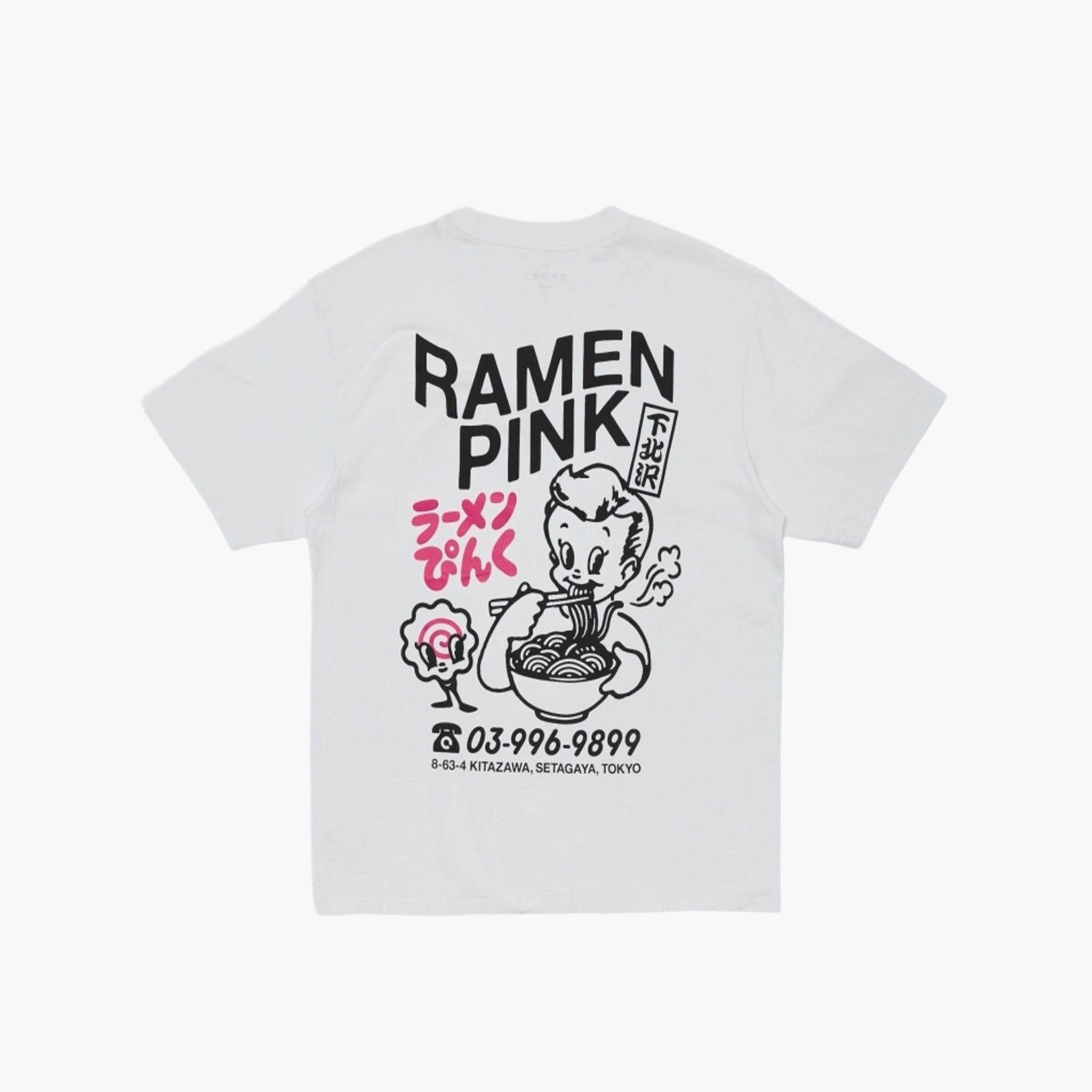 Edwin Ramen Pink T-Shirt - White