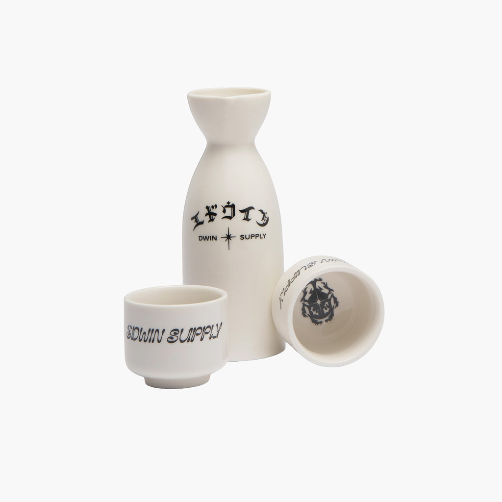 Edwin Sake Set - White Black