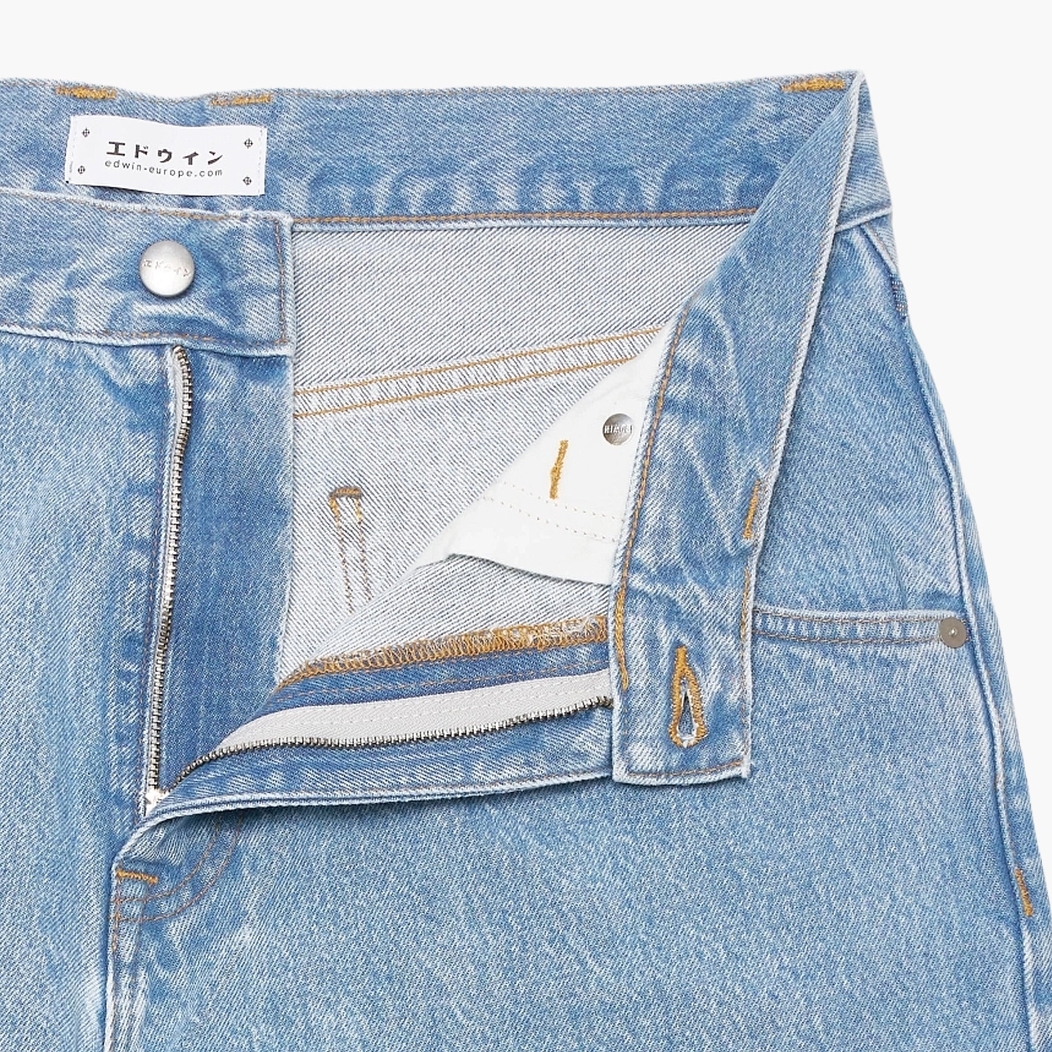 Edwin Tyrell Pant Blue - Heavy Bleach Wash