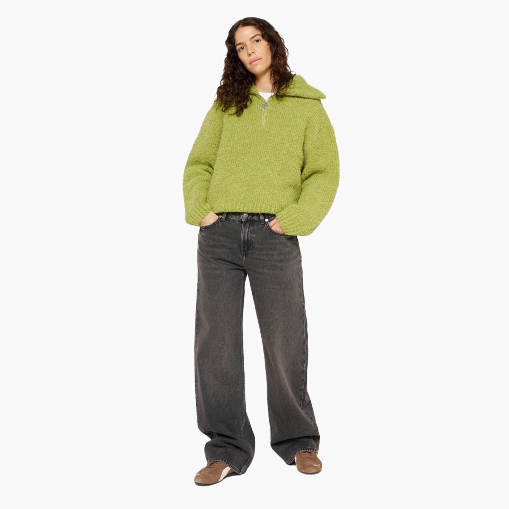 Edwin Women Neva Sweater - Sweet Pea