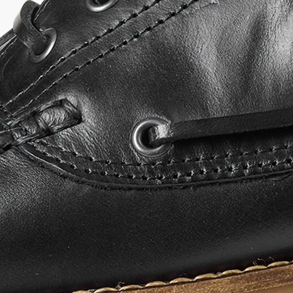 Garment Project Ollie Boatsschuh Black / Gum Leather