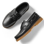 Garment Project Ollie Boatsschuh Black / Gum Leather