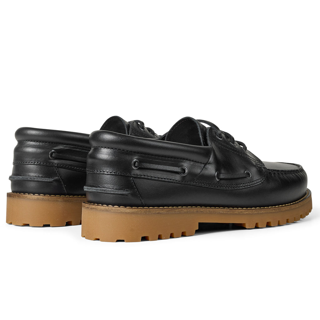 Garment Project Ollie Boatsschuh Black / Gum Leather