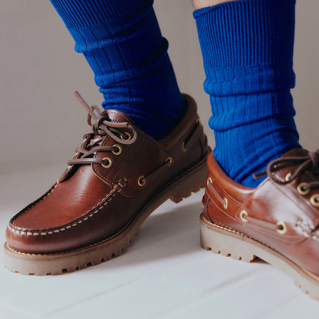 Garment Project Ollie Boat shoe Black / Gum Leather