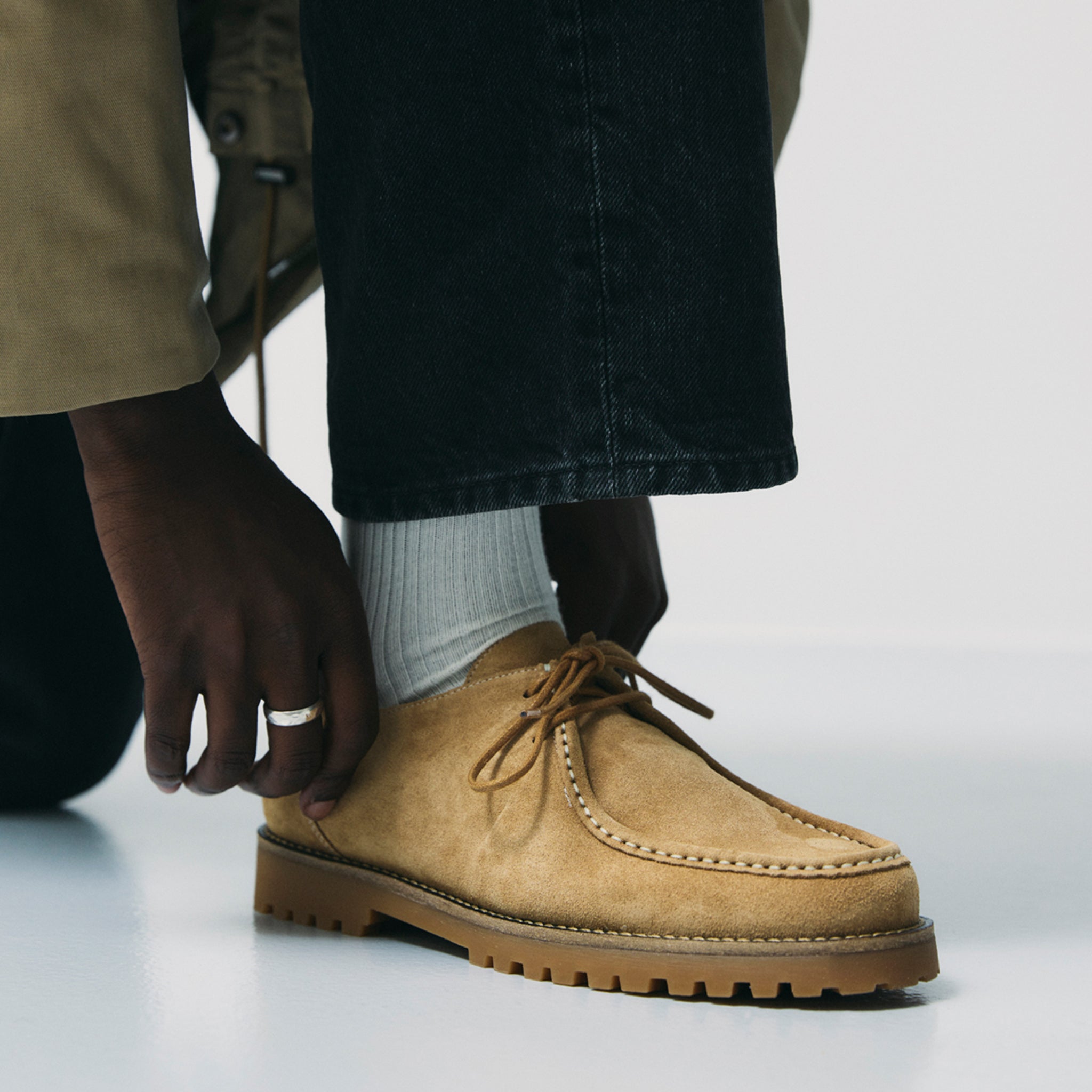 Garment Project Pete Moc Toe Earth Suede