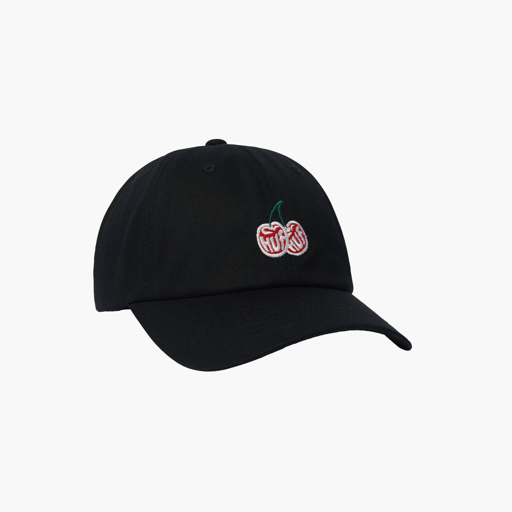 Huf Cherries 6 Panel Curved Visor Cap - Black