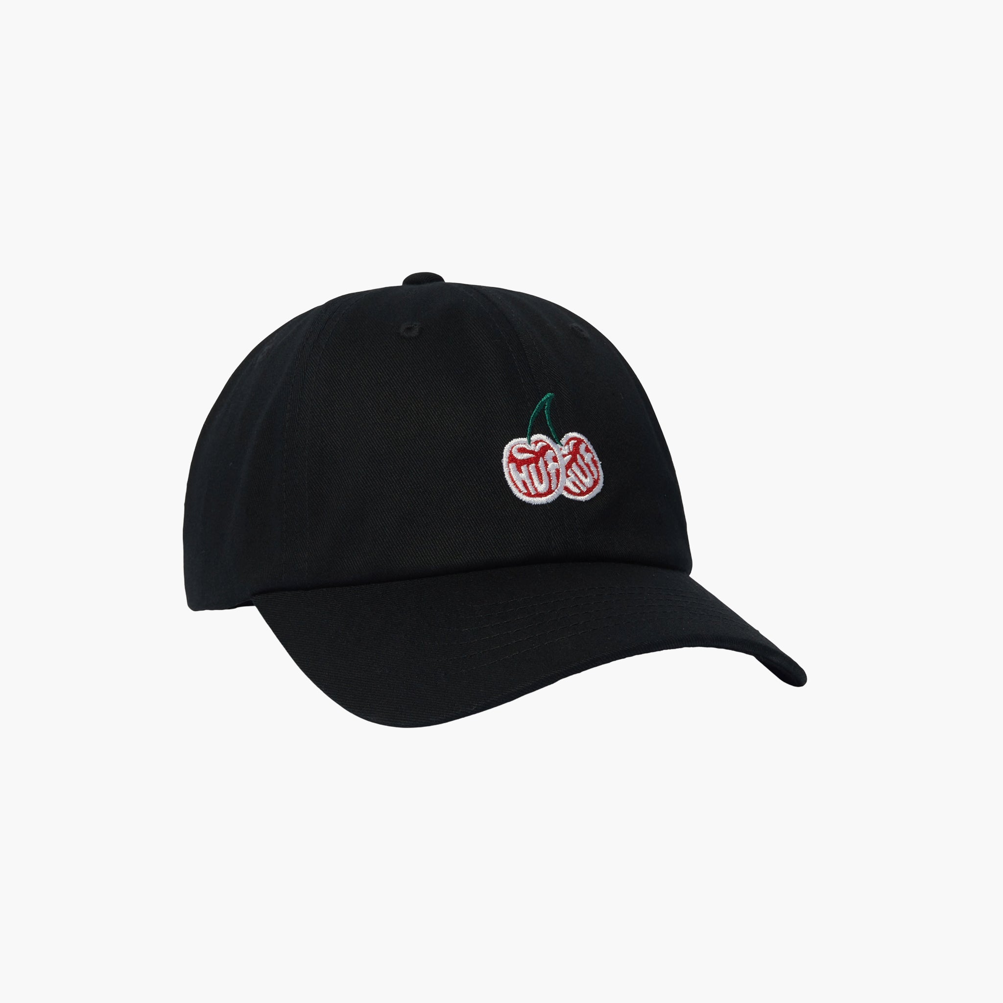 Huf Cherries 6 Panel Curved Visor Cap - Black