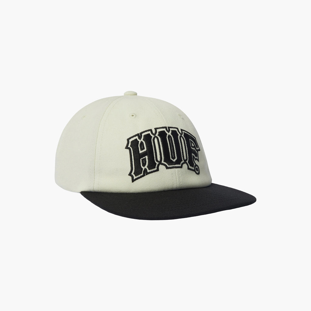 Huf Classic Arch Brushed Snapback Cap - Bleach Black