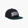 Huf Classic Arch Brushed Snapback Cap - Navy Green