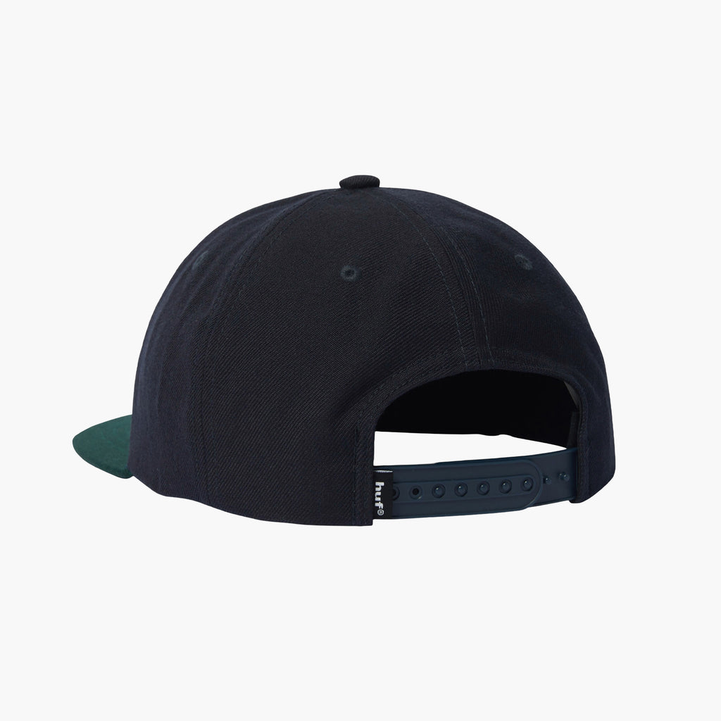 Huf Classic Arch Brushed Snapback Cap - Navy Green