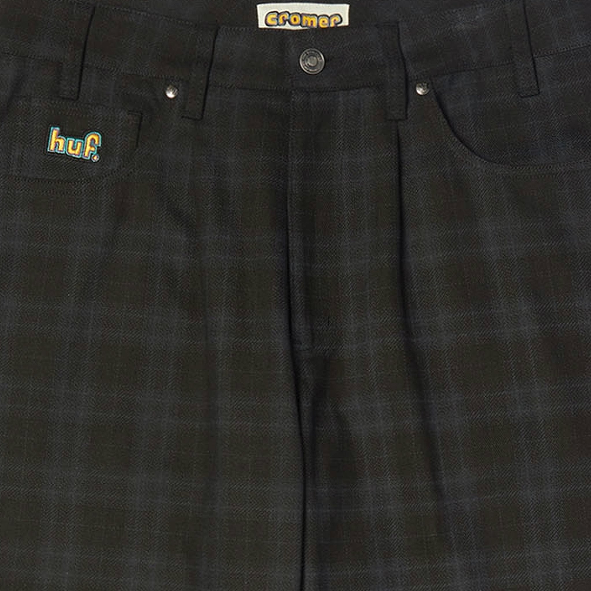 Huf Cromer Plaid Pant - Black