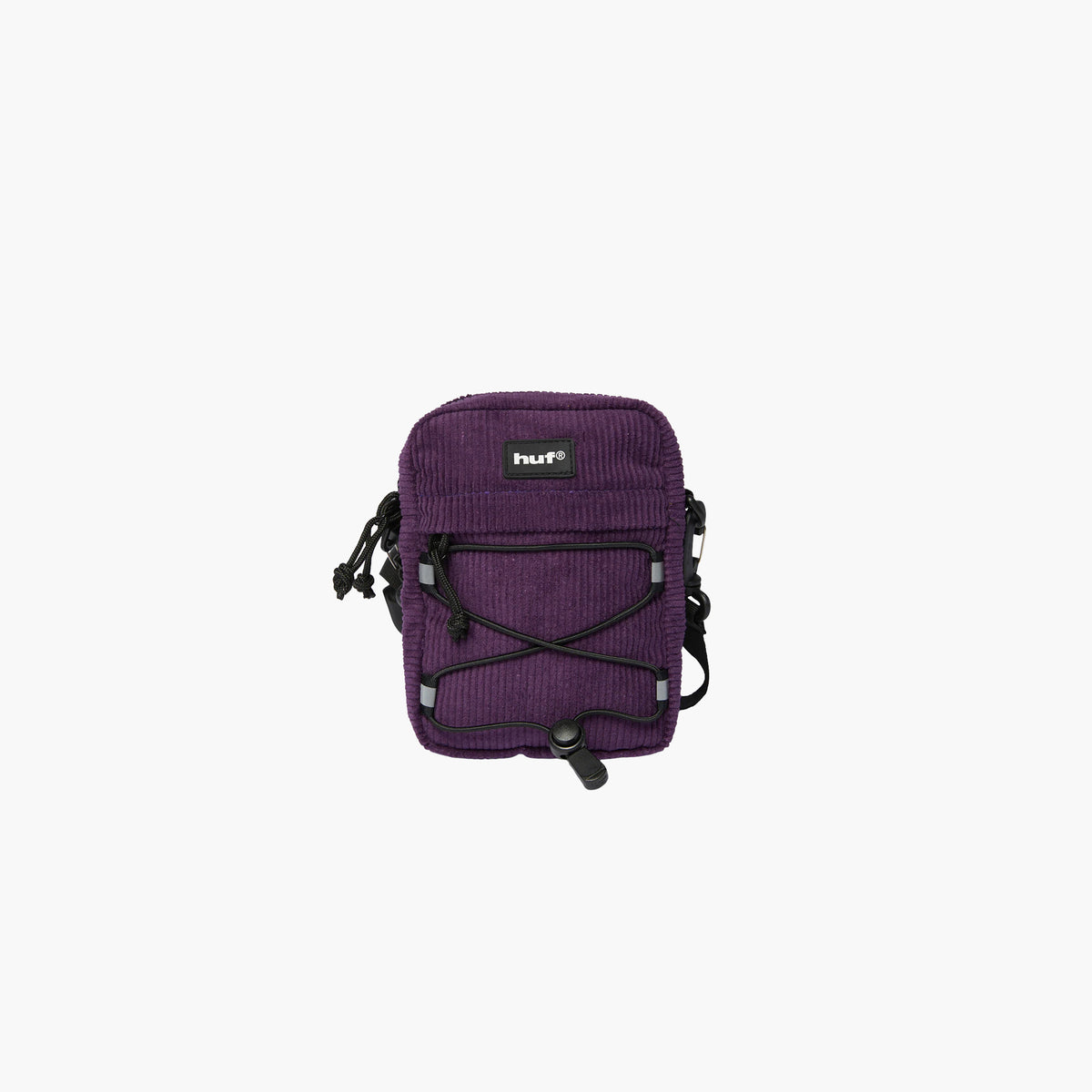 Huf Corduroy Bowery Side Bag - Dark Berry