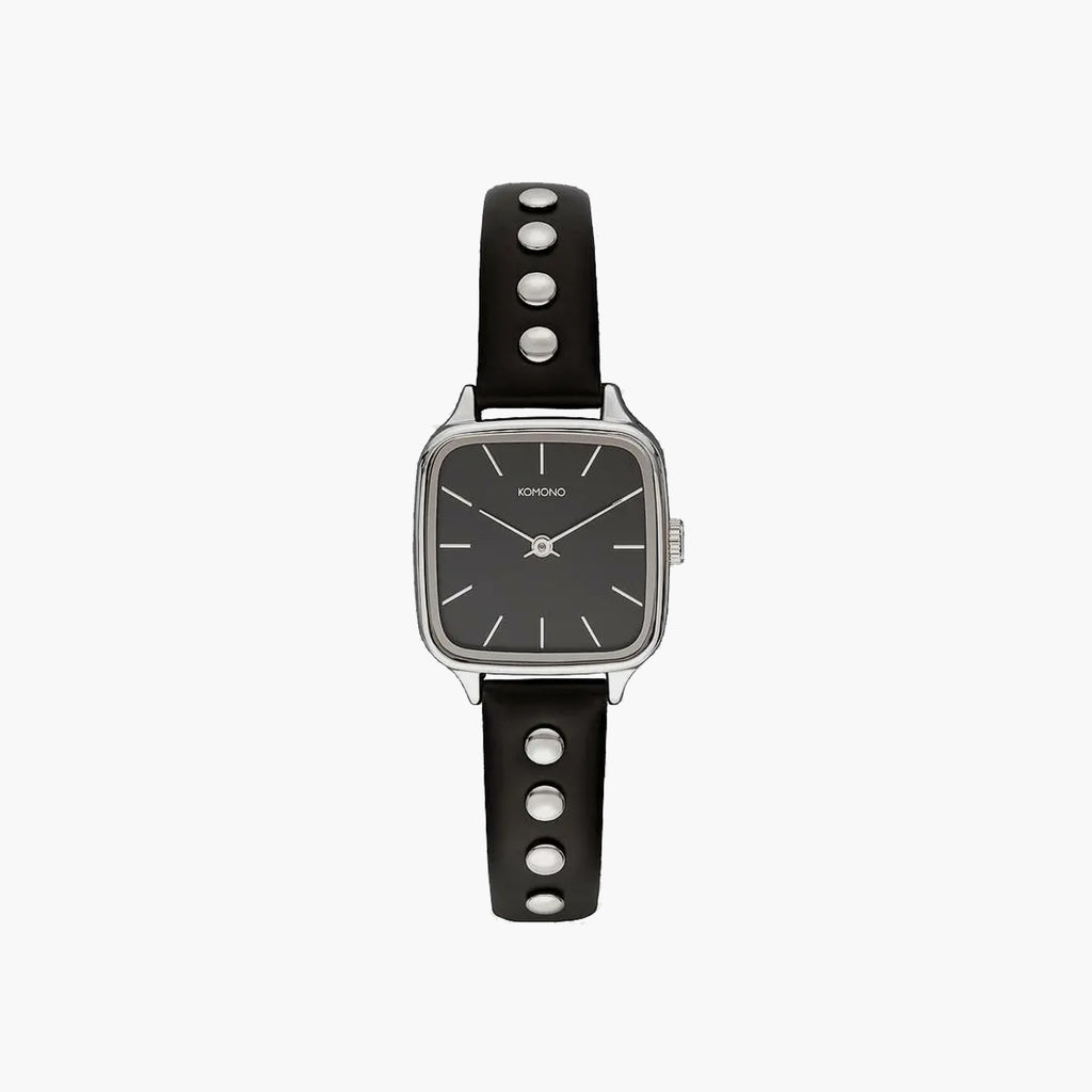 Komono Kate Studs - Black Silver