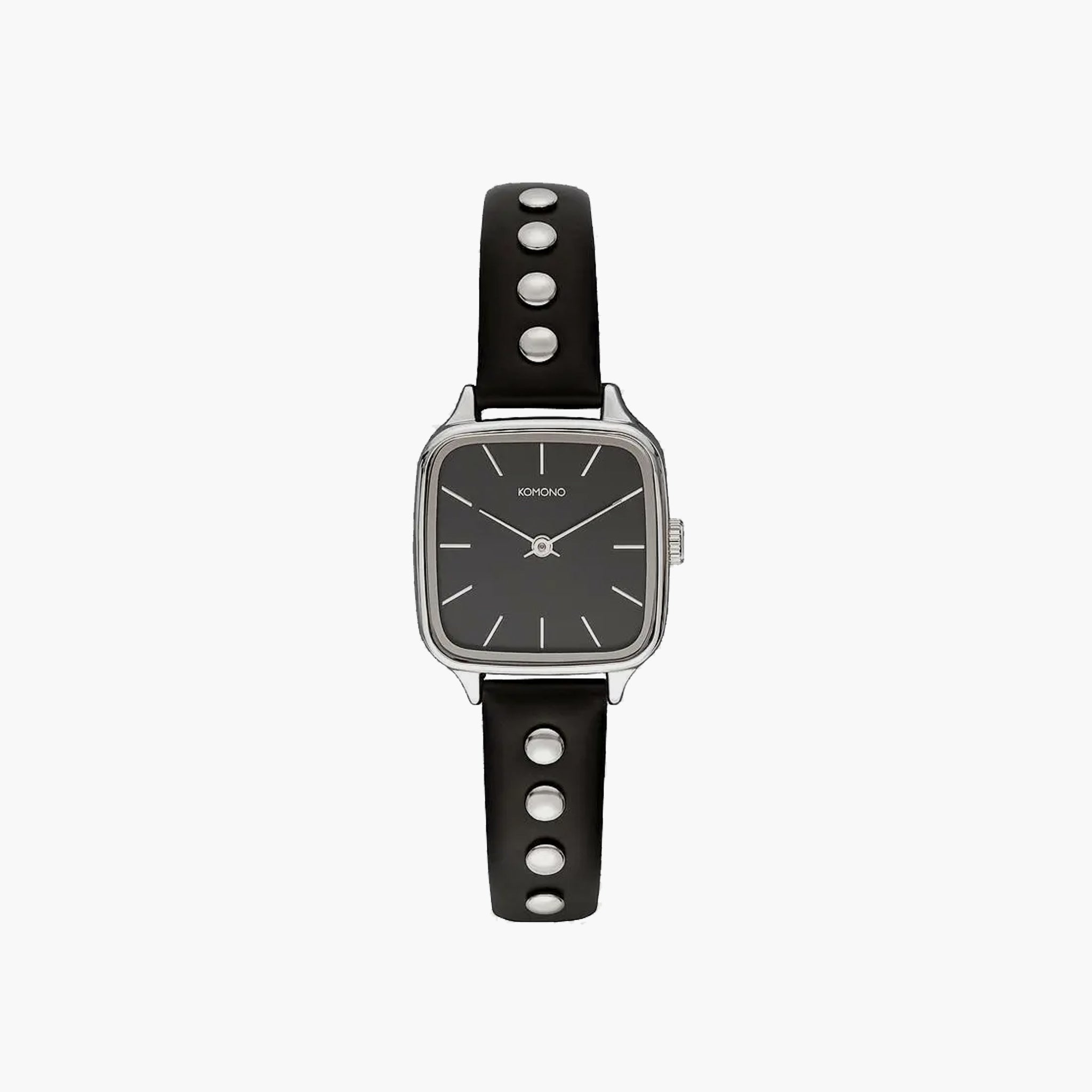 Komono Kate Studs - Black Silver