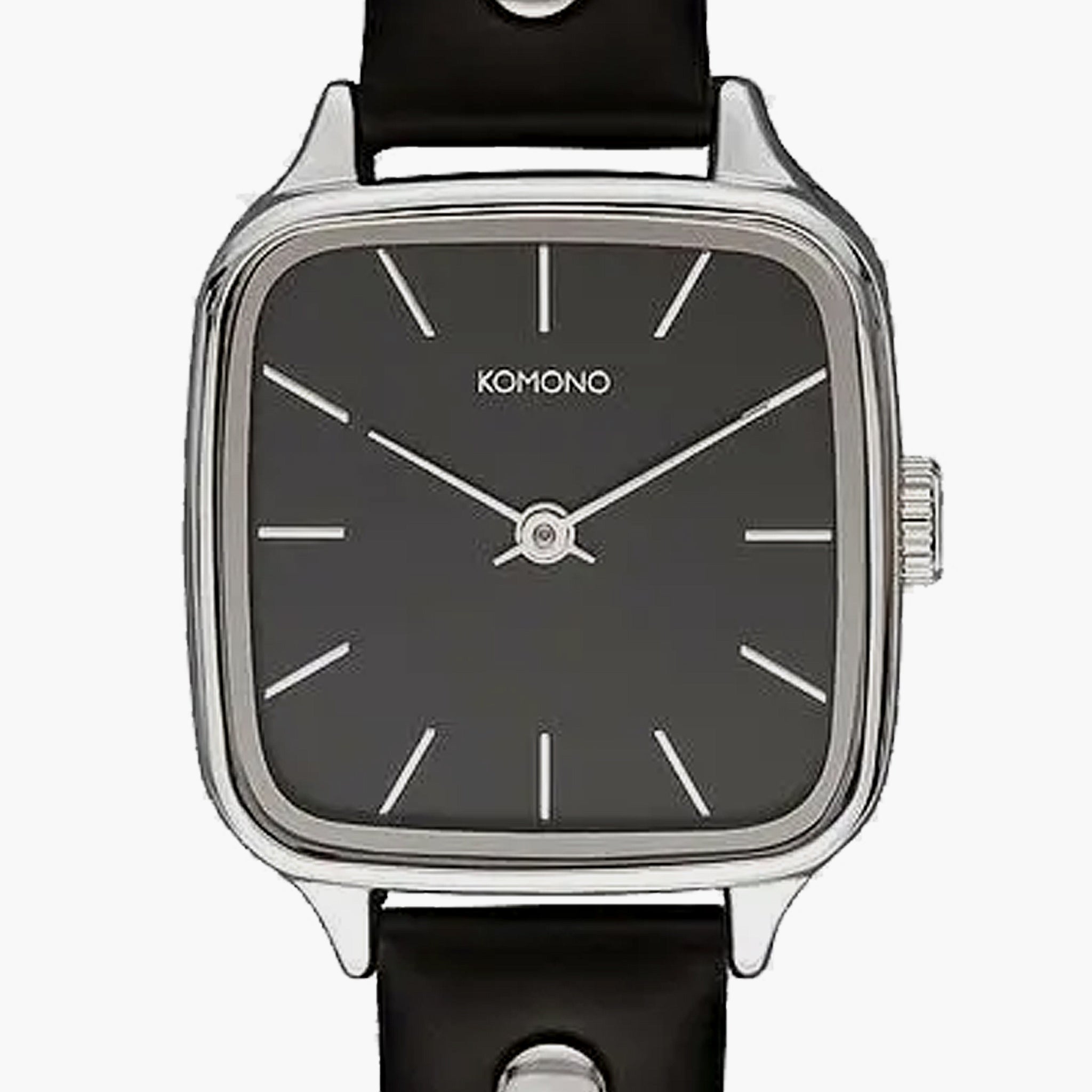 Komono Kate Studs - Black Silver