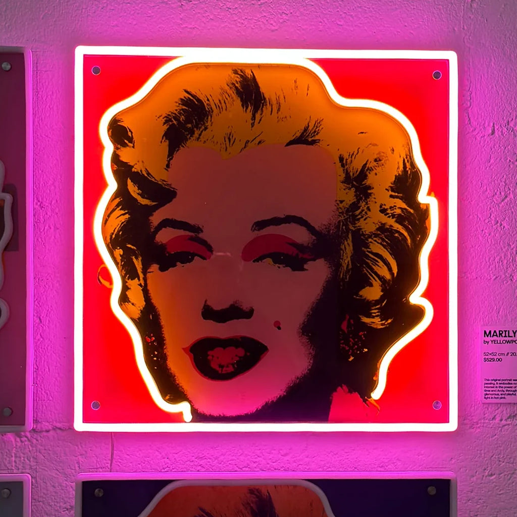 Yellowpop x Marylin Monroe X Andy Warhol Neon LedArt