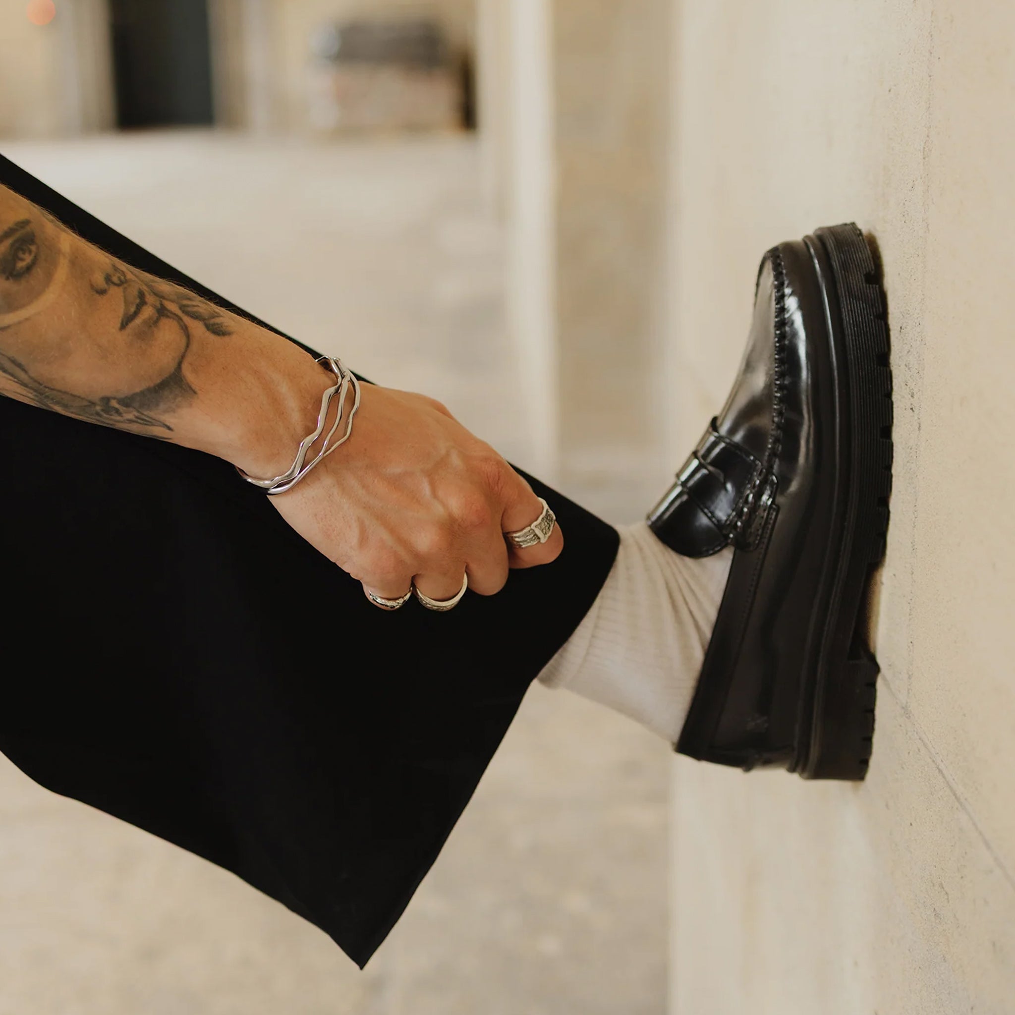 Playboy Austin - Black Polido leather