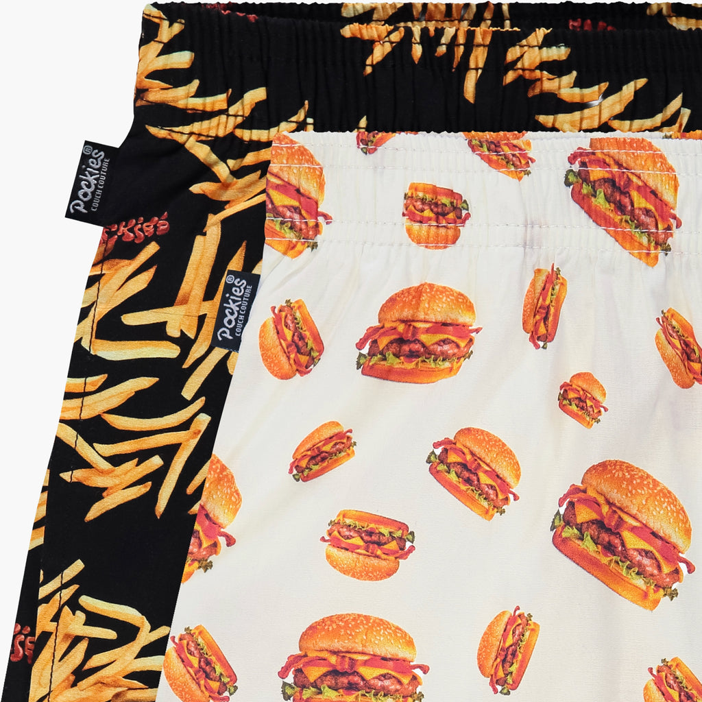 Pockies 2er-Pack Burgers 'n' Fries Boxershorts