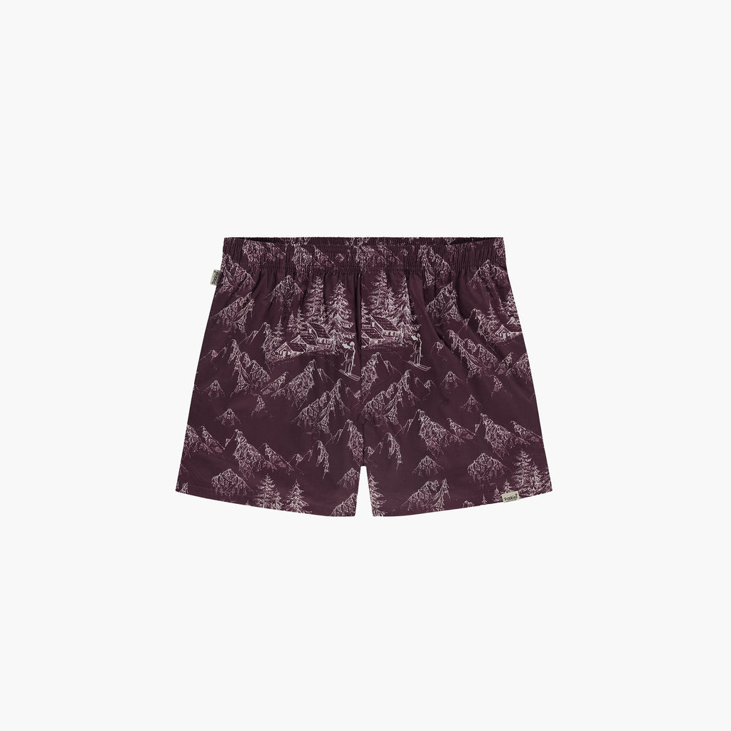 Pockies Cabin Boxers - Cherry Red