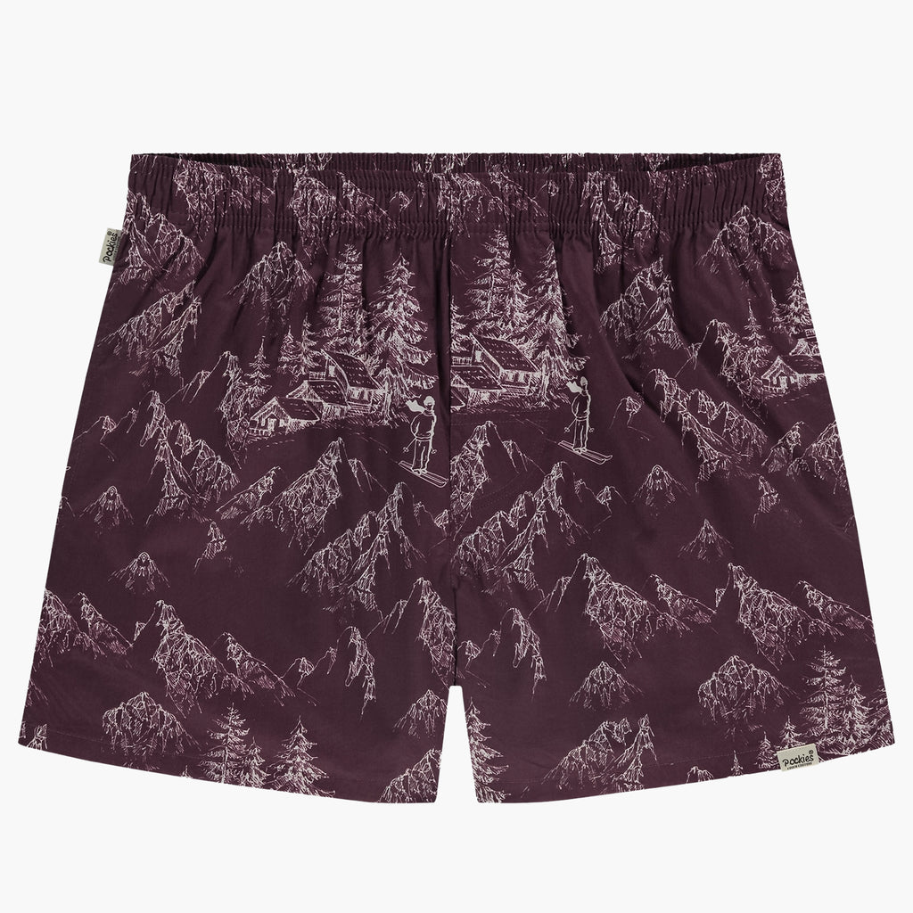 Pockies Cabin Boxers - Cherry Red