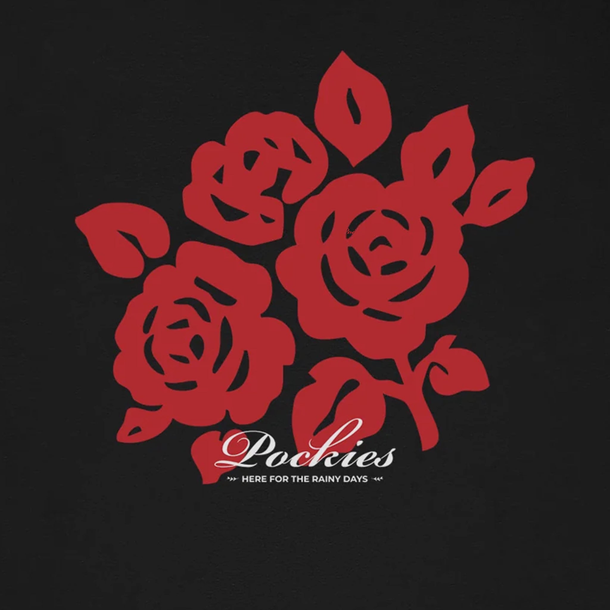 Pockies Roses T-Shirt Zwart