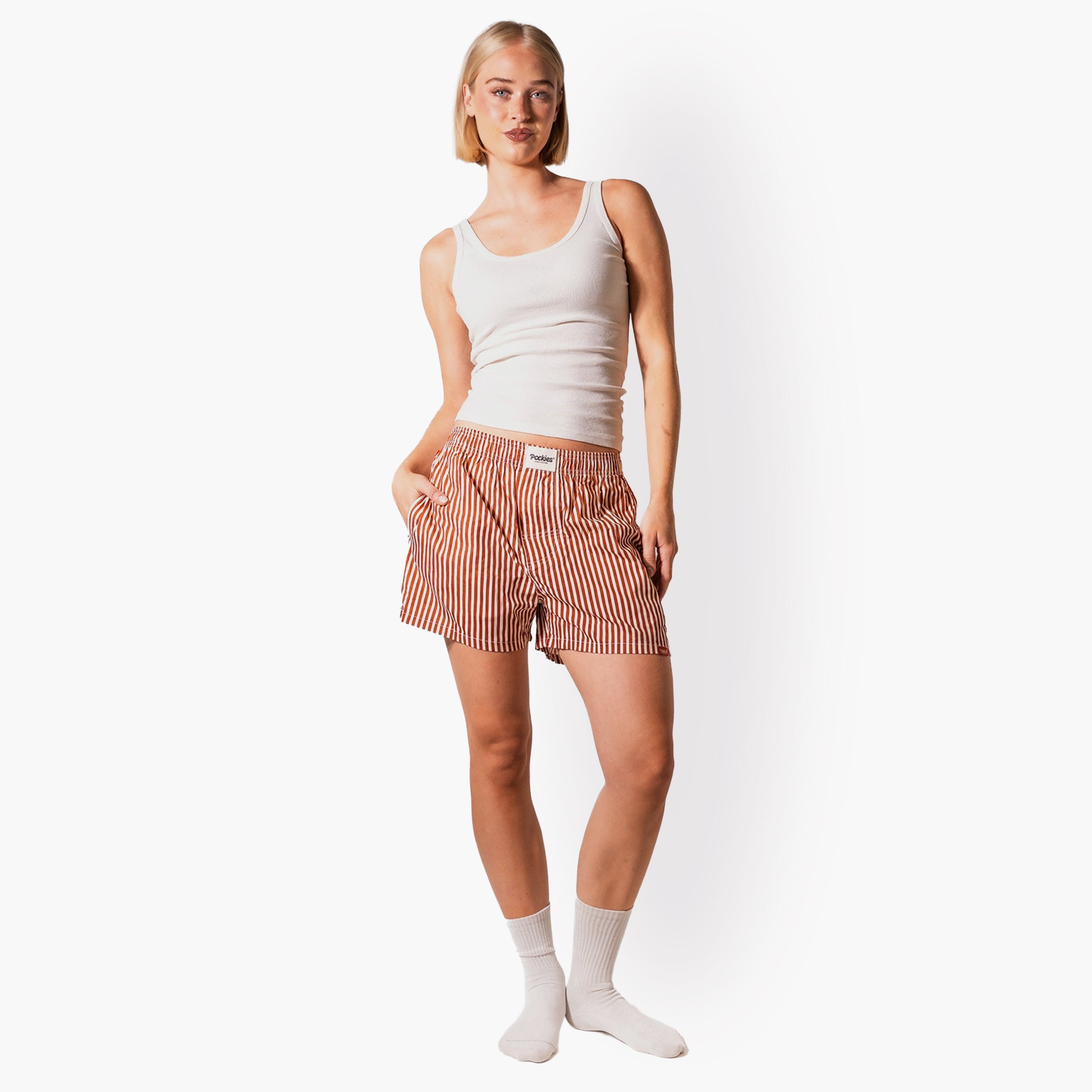 Pockies TC Striped Red - Boyfriend Boxers
