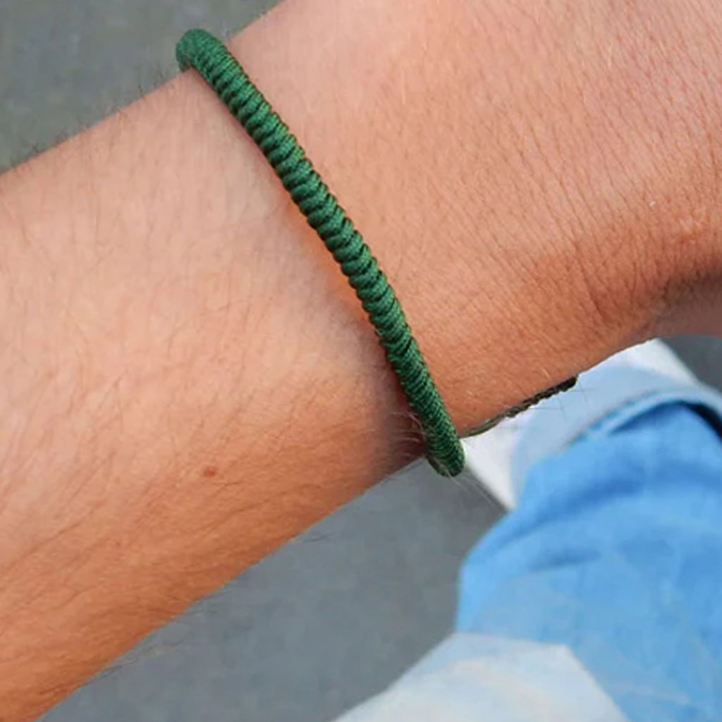 Mundo Bracelets Tibetische Tempelarmband - Waldgrün